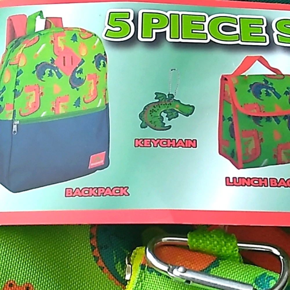 5 piece Dinosaur 🦕 backpack set